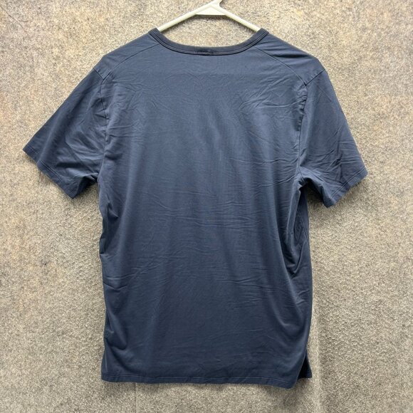 Sunrun Shirt Mens Small Navy Blue Solar Tee Short Sleeve Stretch Knit Athletic - Picture 7 of 10